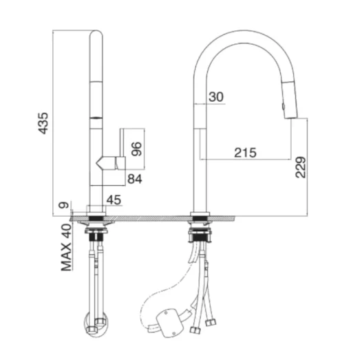 Vòi rửa bát KLUGER KLF0010C