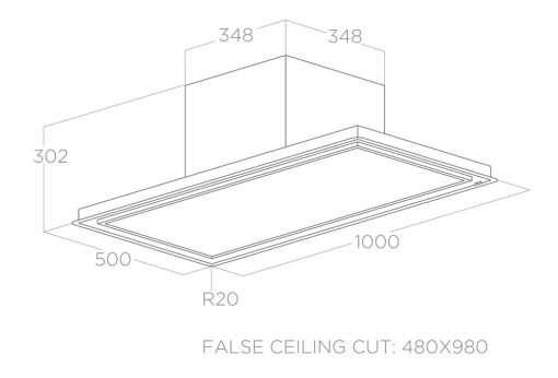 SP Skydome Technology 2 - MÁY HÚT MÙI ÂM TRẦN ELICA SKYDOME H30 A/100