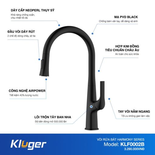 Vòi rửa bát KLUGER KLF0002B