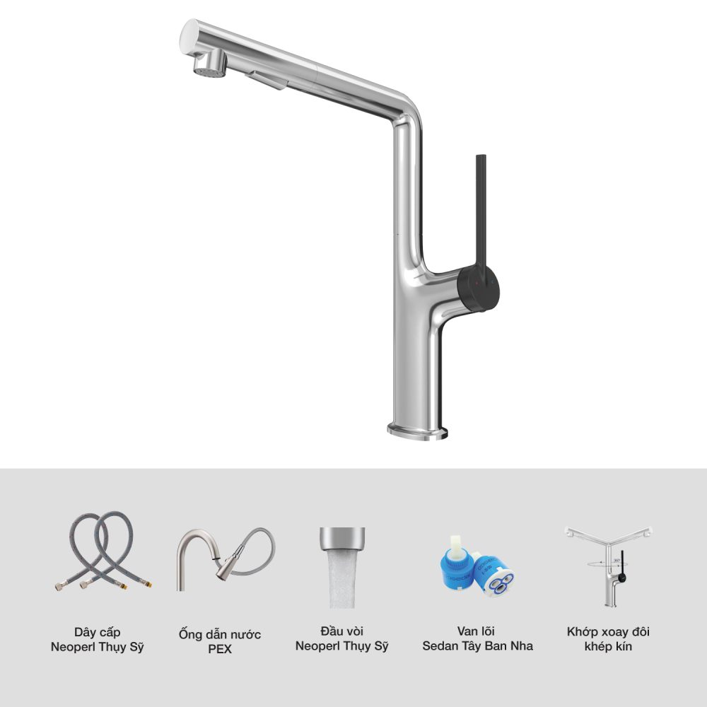 Voi rua bat Kluger KLF0001C chi tiet - Vòi rửa bát KLUGER KLF0001C Vòi rửa bát KLUGER KLF0001C