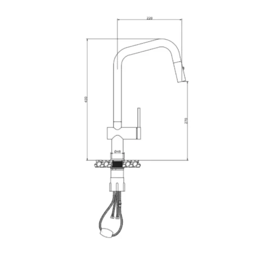 Vòi rửa bát KLUGER KLF0019C