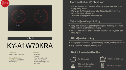 bep tu panasonic ky a1w70kra 3 - Bếp từ Panasonic KY-A1W70KRA