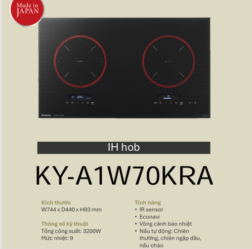 bep tu panasonic ky a1w70kra 4 - Bếp từ Panasonic KY-A1W70KRA