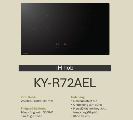 bep tu panasonic ky r72ael 3 - Bếp từ Panasonic KY-R72AEL