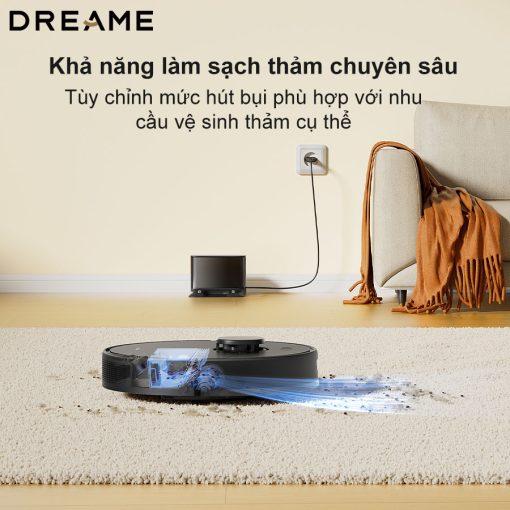 dreamevietnam kha nang lam sach tham chuyen sau - ROBOT HÚT BỤI LAU NHÀ DREAME D9 MAX GEN 2