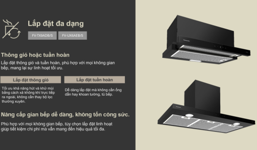 may hut mui panasonic fv ux6aeb s mau bac 4 - Máy hút mùi Panasonic FV-UX6AEB/S màu bạc