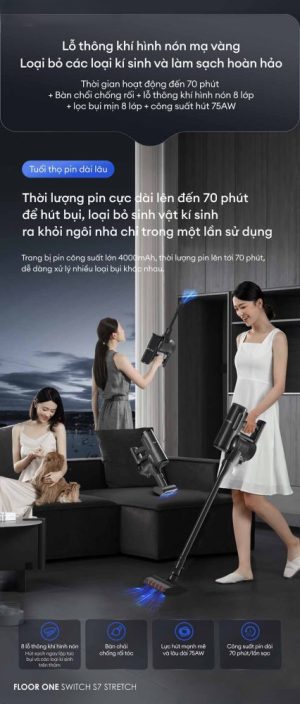 mivietnam may hut bui lau san tineco Floor One Switch S7 Stretch 11 - MÁY HÚT BỤI LAU NHÀ TINECO FLOOR ONE SWITCH S7 STRETCH