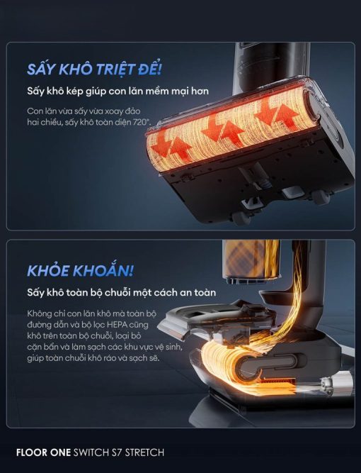 mivietnam may hut bui lau san tineco Floor One Switch S7 Stretch 25 - MÁY HÚT BỤI LAU NHÀ TINECO FLOOR ONE SWITCH S7 STRETCH