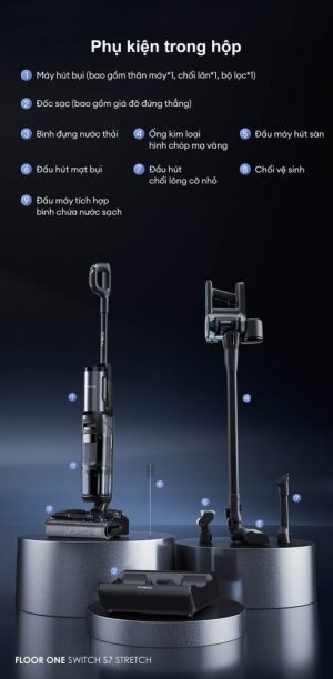mivietnam may hut bui lau san tineco Floor One Switch S7 Stretch 34 - MÁY HÚT BỤI LAU NHÀ TINECO FLOOR ONE SWITCH S7 STRETCH