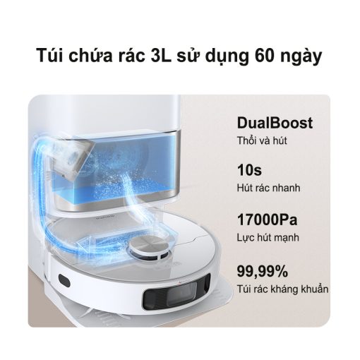 mivietnam robot dreame l10 ultra tu dong do rac vao tui 3l cho kha nang lam viec 60 ngay - ROBOT HÚT BỤI LAU NHÀ DREAME L10 ULTRA