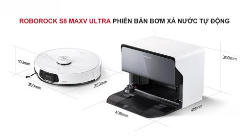 mivietnam robot roborock s8 maxv ultra bom xa nuoc tu dong 01 - ROBOT HÚT BỤI LAU NHÀ ROBOROCK S8 MAXV ULTRA-TỰ ĐỘNG CẤP XẢ NƯỚC