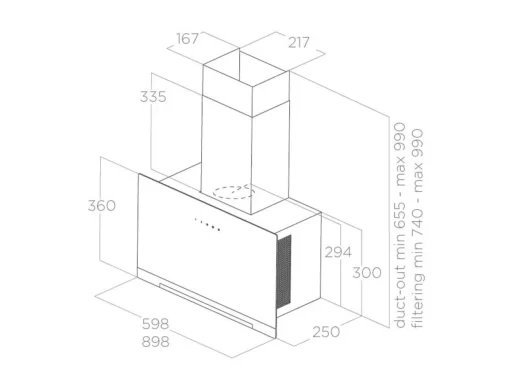 prf0166939 3 c19fb3ed3e8e4bfeaabaab6942dc5480 master - MÁY HÚT MÙI ÁP TƯỜNG ELICA APLOMB BL/A/90