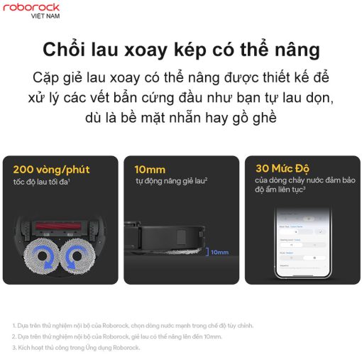 roborockvietnam roborock q revo s choi lau xoay kep - ROBOT HÚT BỤI LAU NHÀ ROBOROCK Q REVO S