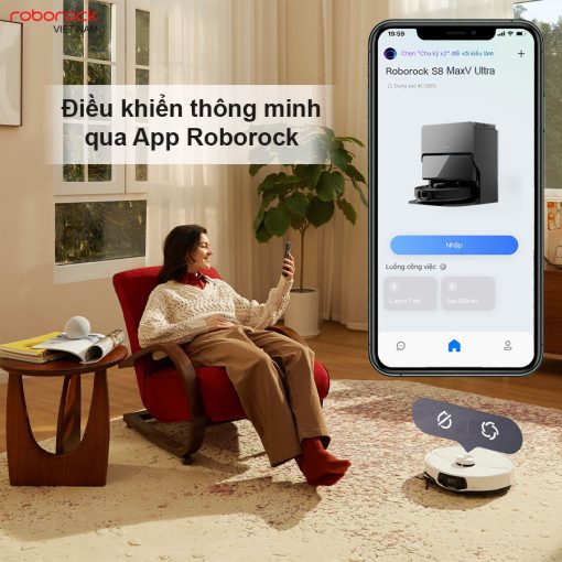 roborockvietnam s8 maxv ultra dieu khien thong minh qua app - ROBOT HÚT BỤI LAU NHÀ ROBOROCK S8 MAXV ULTRA