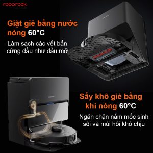 roborockvietnam s8 maxv ultra giat gie bang nuoc nong - ROBOT HÚT BỤI LAU NHÀ ROBOROCK S8 MAXV ULTRA