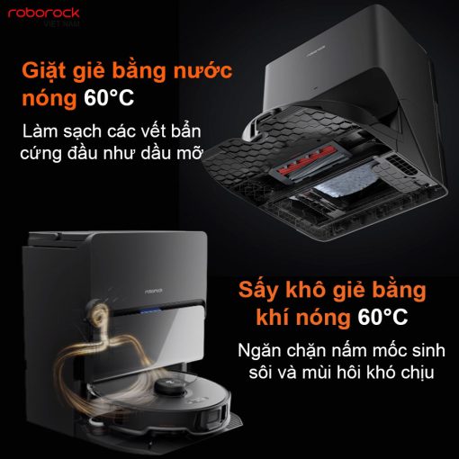 roborockvietnam s8 maxv ultra giat gie bang nuoc nong - ROBOT HÚT BỤI LAU NHÀ ROBOROCK S8 MAXV ULTRA