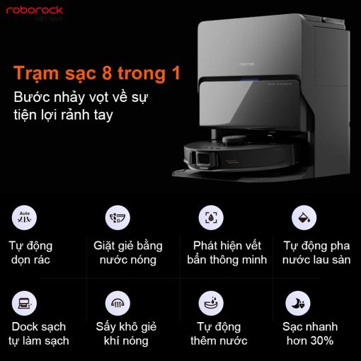 roborockvietnam s8 maxv ultra tram sac 8 trong 1 - ROBOT HÚT BỤI LAU NHÀ ROBOROCK S8 MAXV ULTRA