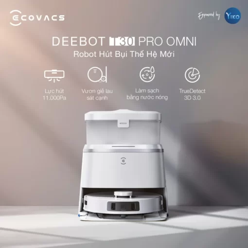 robot hut bui lau nha ecovacs t30 pro omni luc hut 11k pa 1 768x768 1 - ROBOT HÚT BỤI LAU NHÀ ECOVACS DEEBOT T30 PRO OMNI