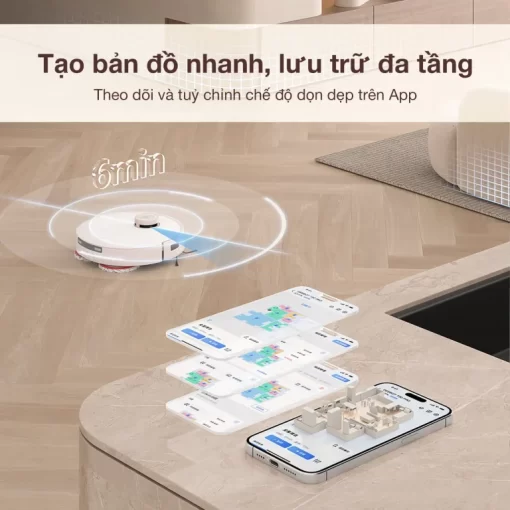 robot hut bui lau nha ecovacs t30 pro omni luc hut 11k pa 12 768x768 1 - ROBOT HÚT BỤI LAU NHÀ ECOVACS DEEBOT T30 PRO OMNI