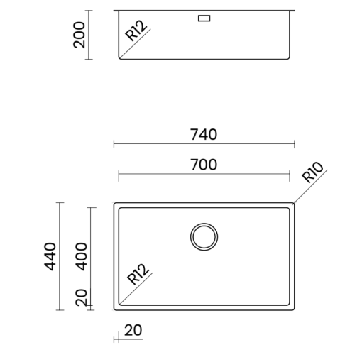 chau rua bat nobinox canova nt600b ba7000x 3 - Chậu rửa bát NoBiNox CANOVA NT600B BA7000X