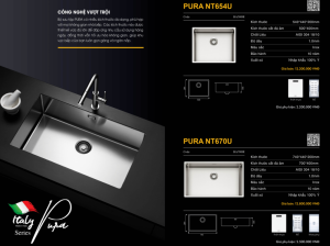 chau rua bat nobinox pura nt654u ba5000i 1 - Chậu rửa bát NoBiNox PURA NT654U BA5000I