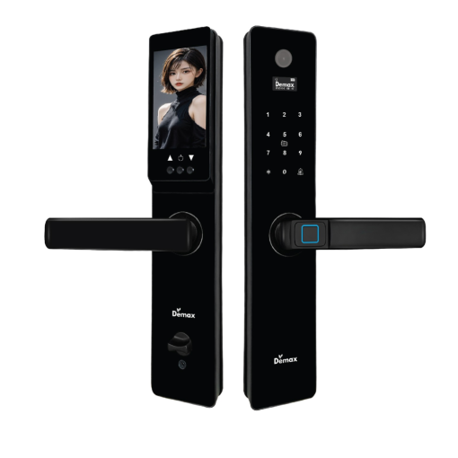 khoa van tay app wifi demax el c626 bl14 - Khóa vân tay APP WIFI DEMAX EL-C626 BL màn hình chuông