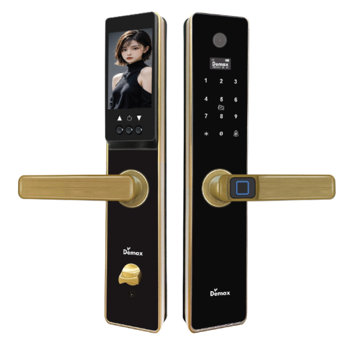khoa van tay app wifi demax el c626 cg - Khóa vân tay APP WIFI DEMAX EL-C626 CG màn hình chuông