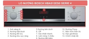 lo nuong am tu bosch hba512es0 2 - Lò nướng âm tủ BOSCH HBA512ES0