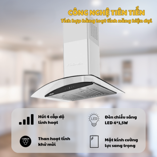 may hut mui kocher k 228pro 4 - Máy hút mùi Kocher K-228Pro