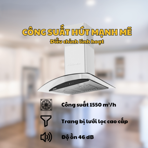 may hut mui kocher k 229i 70cm 8 - Máy hút mùi Kocher K-229I 70cm