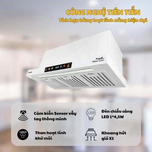 may hut mui kocher turbo x3d 669t 6 - Máy hút mùi Kocher TURBO X3D-669T