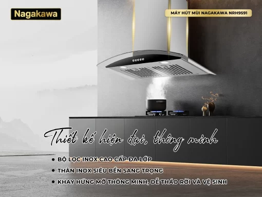 may hut mui nagakawa nrh9591 5 - Máy hút mùi Nagakawa NRH9591