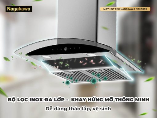 may hut mui nagakawa nrh9593 5 - Máy hút mùi Nagakawa NRH9593