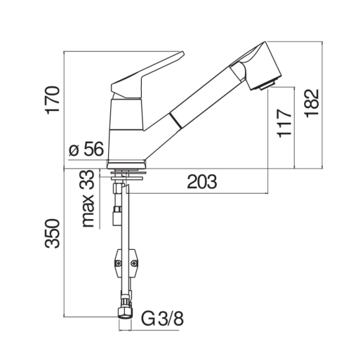 voi rua bat nobili blues nb177 rd00127 1t7cr 3 - Vòi rửa bát NOBILI BLUES NB177 RD00127/1T7CR