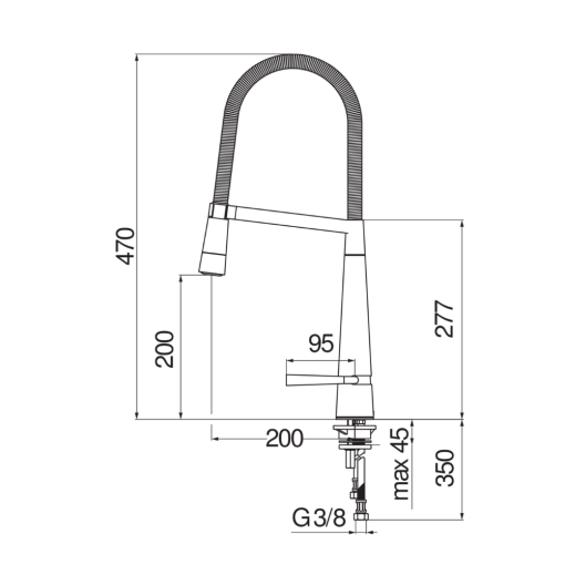 voi rua bat nobili likid nb880 lk00300cr 5 - Vòi rửa bát NOBILI LIKID NB880 LK00300CR