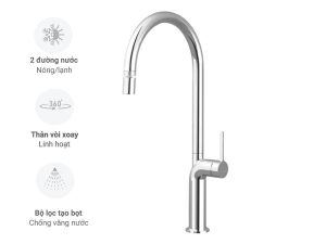 voi rua chen malloca k2202 cr 1 - Vòi rửa chén Malloca K2202-CR