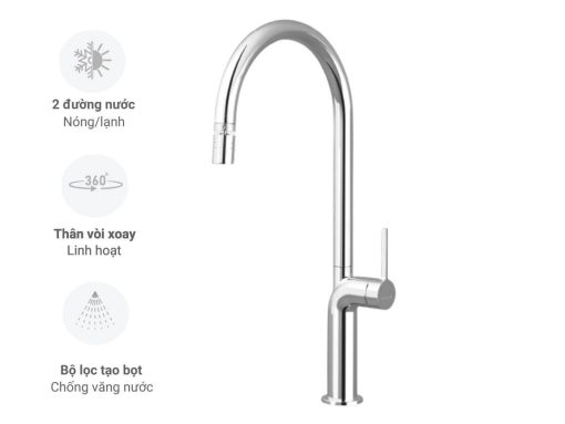 voi rua chen malloca k2202 cr 1 - Vòi rửa chén Malloca K2202-CR