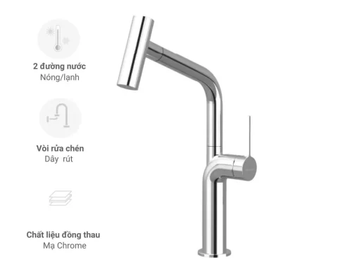 voi rua chen malloca k2206 cr 2 - Vòi rửa chén Malloca K2206-CR