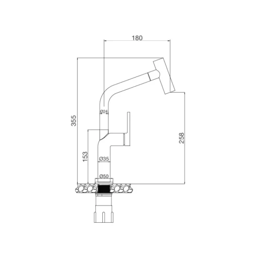 voi rua chen malloca k2206 cr 4 - Vòi rửa chén Malloca K2206-CR