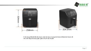 00072 - NỒI CHIÊN KHÔNG DẦU ARBER ABNCKD5.5