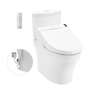 Bàn cầu hai khối kèm nắp rửa điện tử WASHLET TOTO CS838DW6