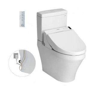 Bàn cầu hai khối kèm nắp rửa điện tử WASHLET TOTO CS948DW6