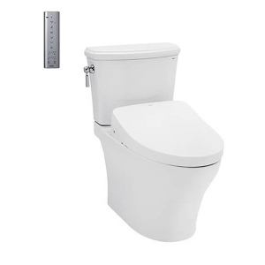 Bàn cầu hai khối kèm nắp rửa điện tử WASHLET TOTO CS986CGW12