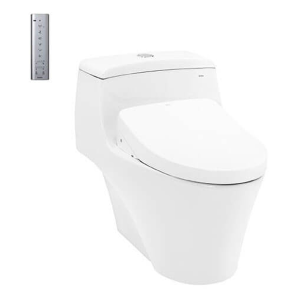 Bàn cầu một khối kèm nắp rửa điện tử WASHLET TOTO CW823REAW12