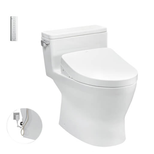 Bàn cầu một khối kèm nắp rửa điện tử WASHLET TOTO MS188VKW11