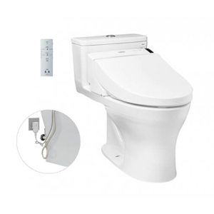 Bàn cầu một khối kèm nắp rửa điện tử WASHLET TOTO MS885CDW15