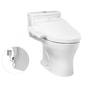 Bàn cầu một khối kèm nắp rửa điện tử WASHLET TOTO MS855DW7