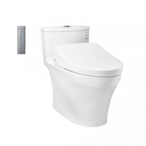 Bàn cầu một khối kèm nắp rửa điện tử WASHLET TOTO MS885CDW15