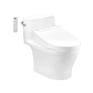 Bàn cầu một khối kèm nắp rửa điện tử WASHLET TOTO MS887CRW15