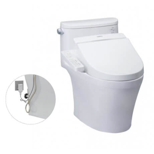 Bàn cầu một khối kèm nắp rửa điện tử WASHLET TOTO MS887RW7